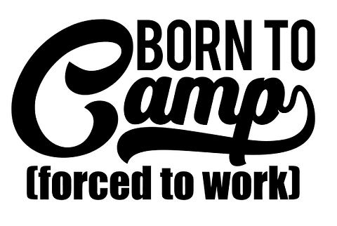 'Born to Camp' car decal