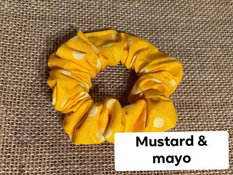 Mustard and Mayo Scrunchie