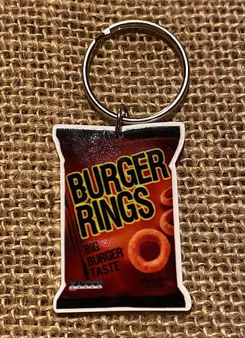 Burger Rings Keyring