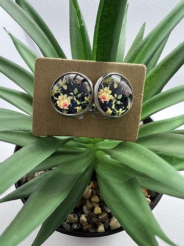 Floral Clip On Earrings