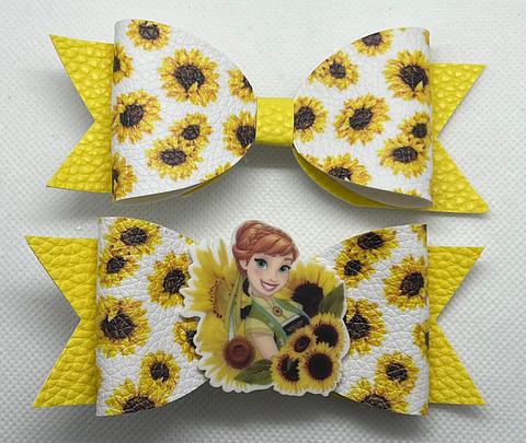 Sunflower and Anna Pony Tail Bow